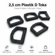 2,5 cm Plastik D Toka Plastik D Halka 500 Adet/Paket AL005553