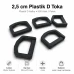 Plastic D Ring 2.5 cm / 0.98 in Plastic D Buckle 500 Pieces/Pack AL005553A