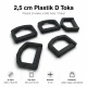 2.5 cm Plastic D Ring Buckle - Lightweight and Durable Accessory for Bags and Textiles