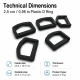 2.5 cm Plastic D Ring Buckle - Lightweight and Durable Accessory for Bags and Textiles