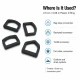2.5 cm Plastic D Ring Buckle - Lightweight and Durable Accessory for Bags and Textiles