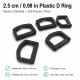 2.5 cm Plastic D Ring Buckle - Lightweight and Durable Accessory for Bags and Textiles
