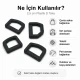 2.5 cm Plastic D Ring Buckle - Lightweight and Durable Accessory for Bags and Textiles