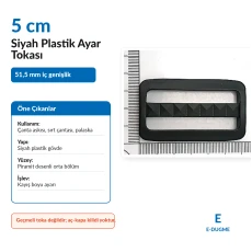 5 cm / 2 in Rectangular Pyramid Pattern Plastic Strap Adjuster Buckle AL009076