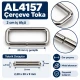 2 cm 20 mm dar çerçeve metal dikdörtgen toka