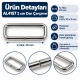 2 cm 20 mm dar çerçeve metal dikdörtgen toka