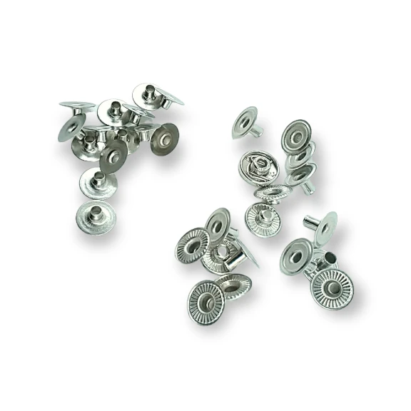 Gizli Çıtçıt 10 mm 54 Sistem Pirinç Çıtçıt 4 lü Takım 144 Adet C00017