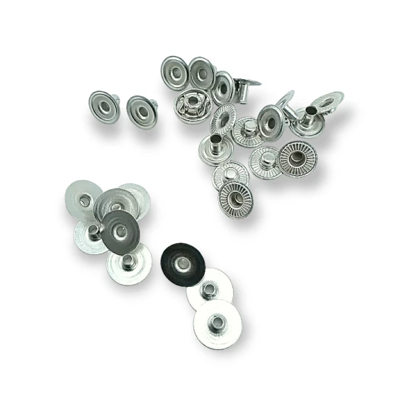 Gizli Çıtçıt 12 mm 54 Sistem Pirinç Çıtçıt 4 lü Takım 144 Adet C00018