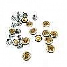 Kalp tasarımlı ve simli Saç Rivet 10 mm 16 boy R0019