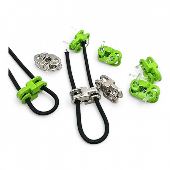 İki Delikli Metal Stoper 4,5 mm Delik Çaplı Fıstık Yeşili Estetik Model - Zamak Stoper CGT0001PROMO