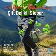 İki Delikli Metal Stoper 4,5 mm Delik Çaplı Fıstık Yeşili Estetik Model - Zamak Stoper CGT0001PROMO