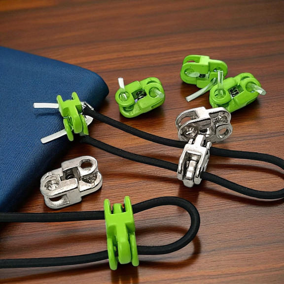 İki Delikli Metal Stoper 4,5 mm Delik Çaplı Fıstık Yeşili Estetik Model - Zamak Stoper CGT0001PROMO