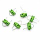 İki Delikli Metal Stoper 4,5 mm Delik Çaplı Fıstık Yeşili Estetik Model - Zamak Stoper CGT0001PROMO