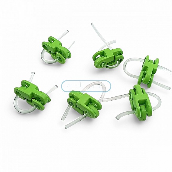 İki Delikli Metal Stoper 4,5 mm Delik Çaplı Fıstık Yeşili Estetik Model - Zamak Stoper CGT0001PROMO