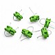 İki Delikli Metal Stoper 4,5 mm Delik Çaplı Fıstık Yeşili Estetik Model - Zamak Stoper CGT0001PROMO