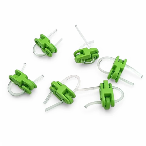 Two Hole Metal Stopper 4.5 mm Hole Diameter Pistachio Green Aesthetic Model - Zinc Alloy Stopper CGT0001PROMO