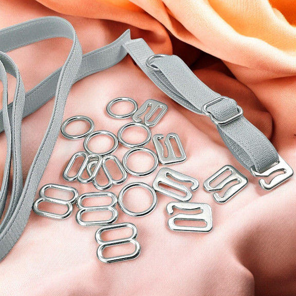 Sütyen Aksesuarları 10 mm Askı Ayar Tokası Kancası ve Halkası CGT003T10