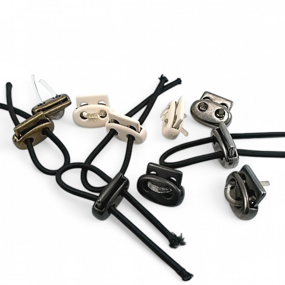 Metal Küçük Oval Stoper İki Delikli 4 mm Delik Çaplı Stoper - Üstten Basmalı CGT0045