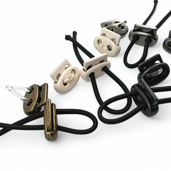 Metal Küçük Oval Stoper İki Delikli 4 mm Delik Çaplı Stoper - Üstten Basmalı CGT0045