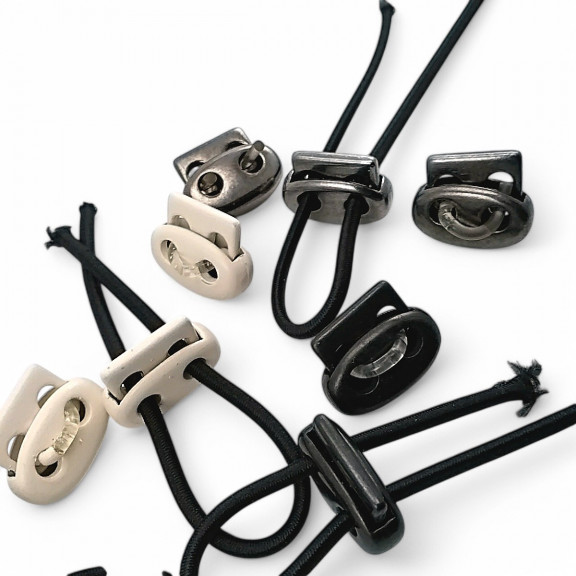 Metal Küçük Oval Stoper İki Delikli 4 mm Delik Çaplı Stoper - Üstten Basmalı CGT0045