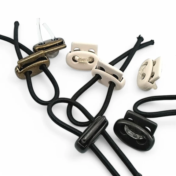 Metal Küçük Oval Stoper İki Delikli 4 mm Delik Çaplı Stoper - Üstten Basmalı CGT0045