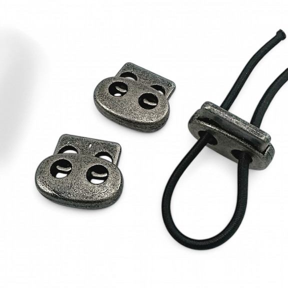 Metal Büyük Oval Stoper İki Delikli 5 mm Delik Çaplı Stoper - Üstten Basmalı CGT0046