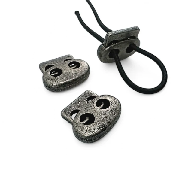 Metal Büyük Oval Stoper İki Delikli 5 mm Delik Çaplı Stoper - Üstten Basmalı CGT0046