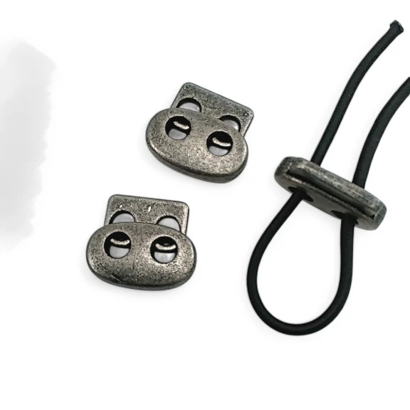 Metal Büyük Oval Stoper İki Delikli 5 mm Delik Çaplı Stoper - Üstten Basmalı CGT0046