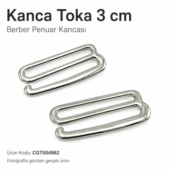 3 cm Kanca Toka - Berber Penuar Kancası CGT004962, metal yapısı ile penuarın güvenli sabitlenmesini sağlar