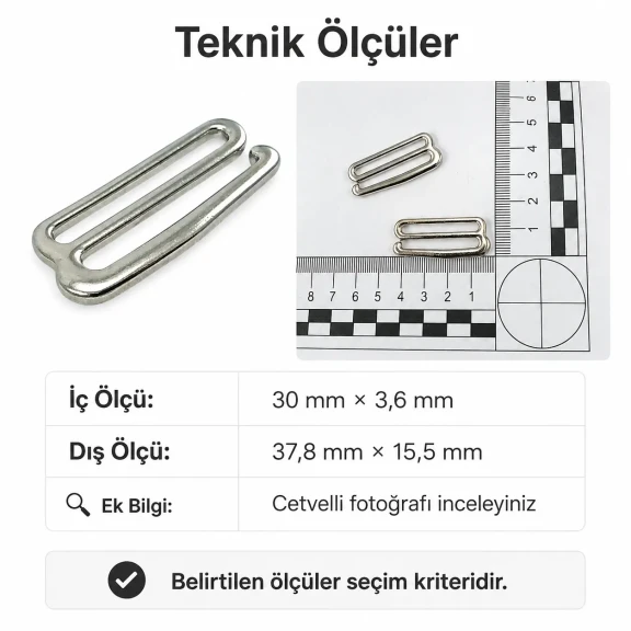 3 cm Kanca Toka - Berber Penuar Kancası CGT004962, metal yapısı ile penuarın güvenli sabitlenmesini sağlar