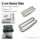 3 cm Kanca Toka - Berber Penuar Kancası, 50 adet paket, dayanıklı metal, salon kullanımı için ideal