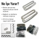 3 cm Kanca Toka - Berber Penuar Kancası, 50 adet paket, dayanıklı metal, salon kullanımı için ideal