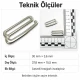 3 cm Kanca Toka - Berber Penuar Kancası, 50 adet paket, dayanıklı metal, salon kullanımı için ideal
