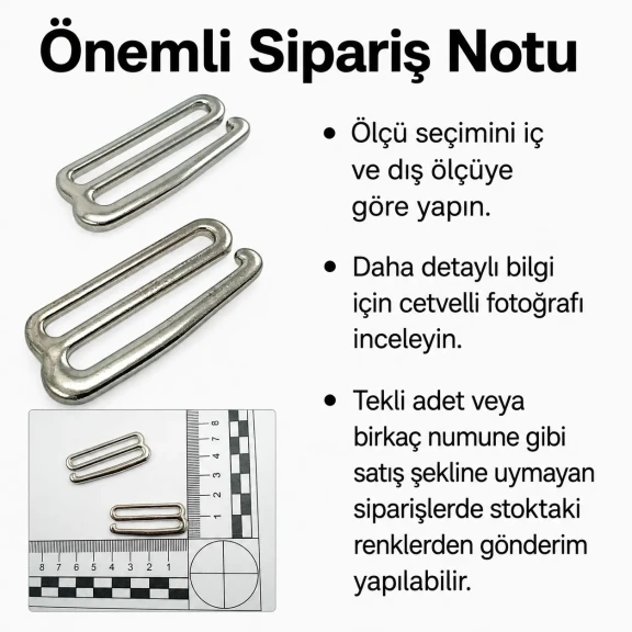 3 cm Kanca Toka - Berber Penuar Kancası, 50 adet paket, dayanıklı metal, salon kullanımı için ideal