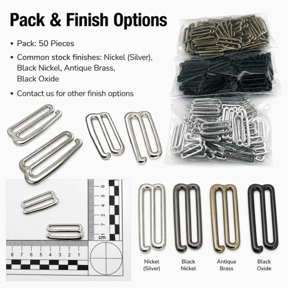 3 cm Kanca Toka - Berber Penuar Kancası, 50 adet paket, dayanıklı metal, salon kullanımı için ideal
