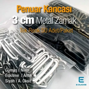 3 cm Kanca Toka - Berber Penuar Kancası 50 Adet/Paket CGT004962PCK