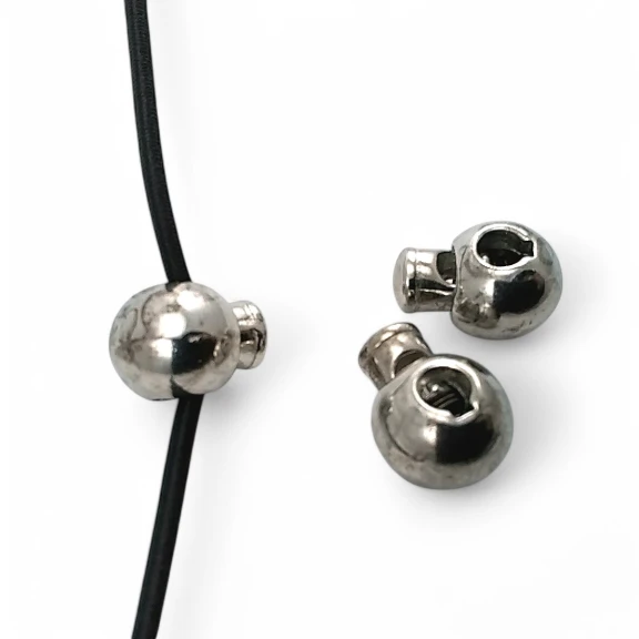 Tek Delikli Metal Stoper 4,5 mm Delik Çaplı Üstten Basmalı Yuvarlak Model - Top Stoper CGT0071