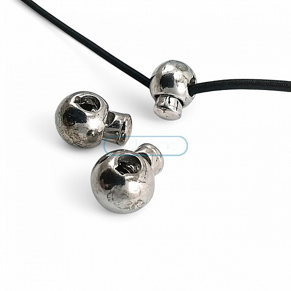 Tek Delikli Metal Stoper 4,5 mm Delik Çaplı Üstten Basmalı Yuvarlak Model - Top Stoper CGT0071