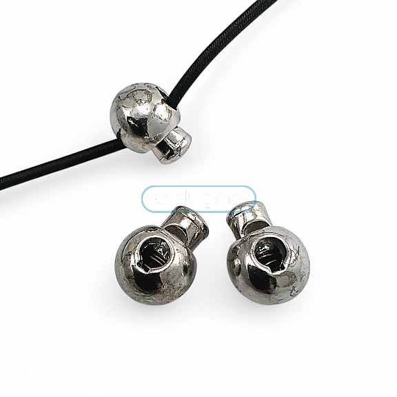Tek Delikli Metal Stoper 4,5 mm Delik Çaplı Üstten Basmalı Yuvarlak Model - Top Stoper CGT0071