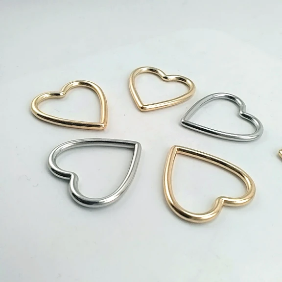 2 cm 0.8" Heart Shaped Swimsuit and Bikini Accessory - Neckline Accessory 50 Pieces/Pack CGT4500PCK