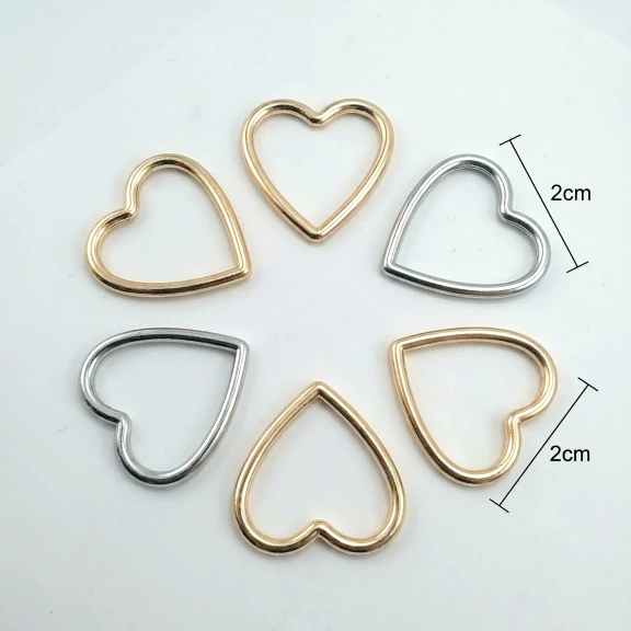 2 cm 0.8" Heart Shaped Swimsuit and Bikini Accessory - Neckline Accessory 50 Pieces/Pack CGT4500PCK