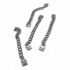 Coat Hanger Chain 7.5 cm Length Sewing Hole Square End Metal E 1720