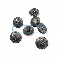 Shank Button 15 mm - 24 L Coat of Arms Embossed Pattern (E 1268 Larger) E 1051