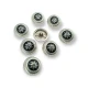 Women's Jacket Button Set 21 mm - 32 L Set of 8 pcs Floral Embroidered Shank Enamel Button E 1055 MN SET8