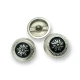 Women's Jacket Button Set 21 mm - 32 L Set of 8 pcs Floral Embroidered Shank Enamel Button E 1055 MN SET8