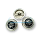 Enameled Button 21 mm - 32 L Women's Jacket Button Floral Embroidered Shank Button E 1055 MN