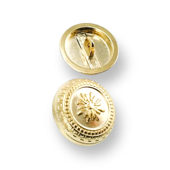 Bayan Ceket Düğmesi 21 mm  - 32 boy Çiçekli  İşlemeli Ayaklı Düğme E 1055