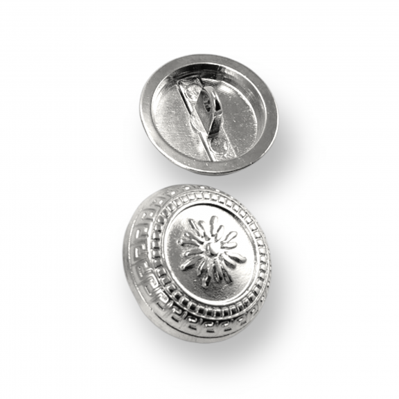 Bayan Ceket Düğmesi 21 mm  - 32 boy Çiçekli  İşlemeli Ayaklı Düğme E 1055