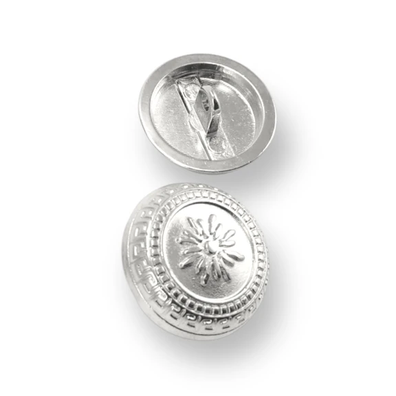 Bayan Ceket Düğmesi 21 mm  - 32 boy Çiçekli  İşlemeli Ayaklı Düğme E 1055