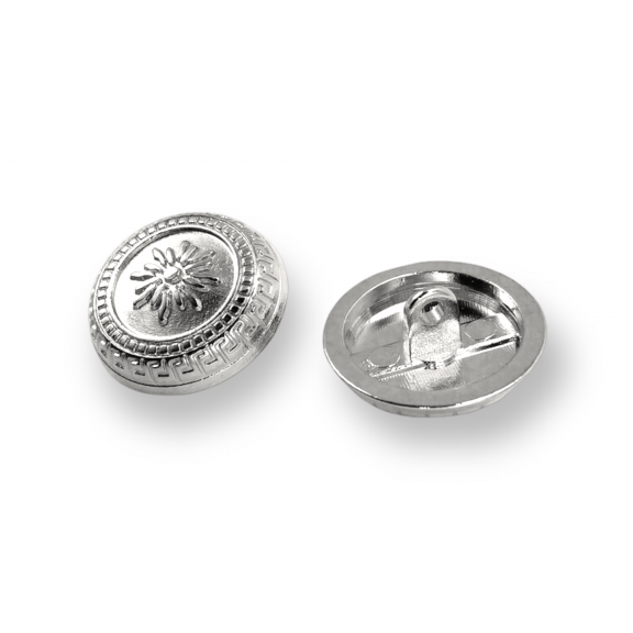 Bayan Ceket Düğmesi 21 mm  - 32 boy Çiçekli  İşlemeli Ayaklı Düğme E 1055